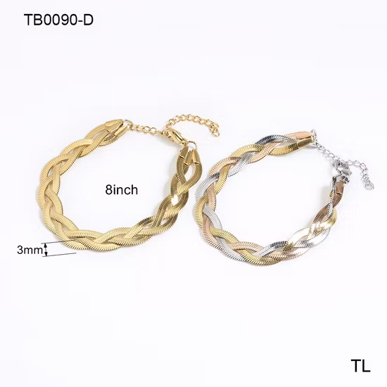 Manufacturer Customized Stainless Steel Color, 18K PVD Gold-Plated Stainless Steel Pearl Bracelet Wholesale Female Style