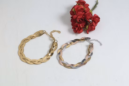 Manufacturer Customized Stainless Steel Color, 18K PVD Gold-Plated Stainless Steel Pearl Bracelet Wholesale Female Style