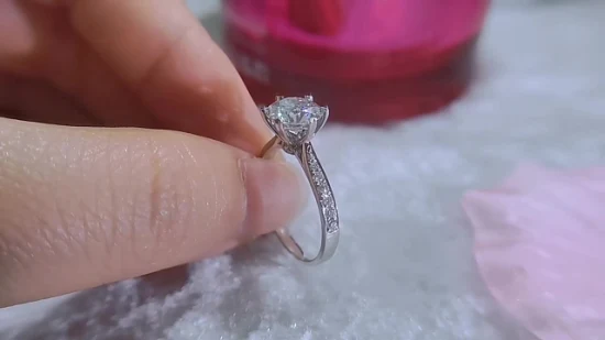 기간 한정 할인 18K Lab 다이아몬드 반지 및 골드 결혼반지 세팅